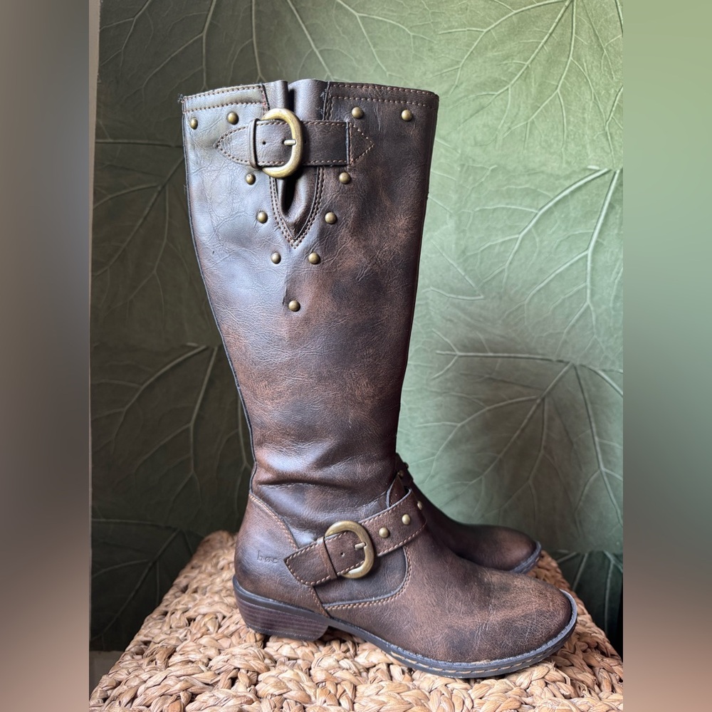 Born Brown Studded Boots. NEW! Size 6.5